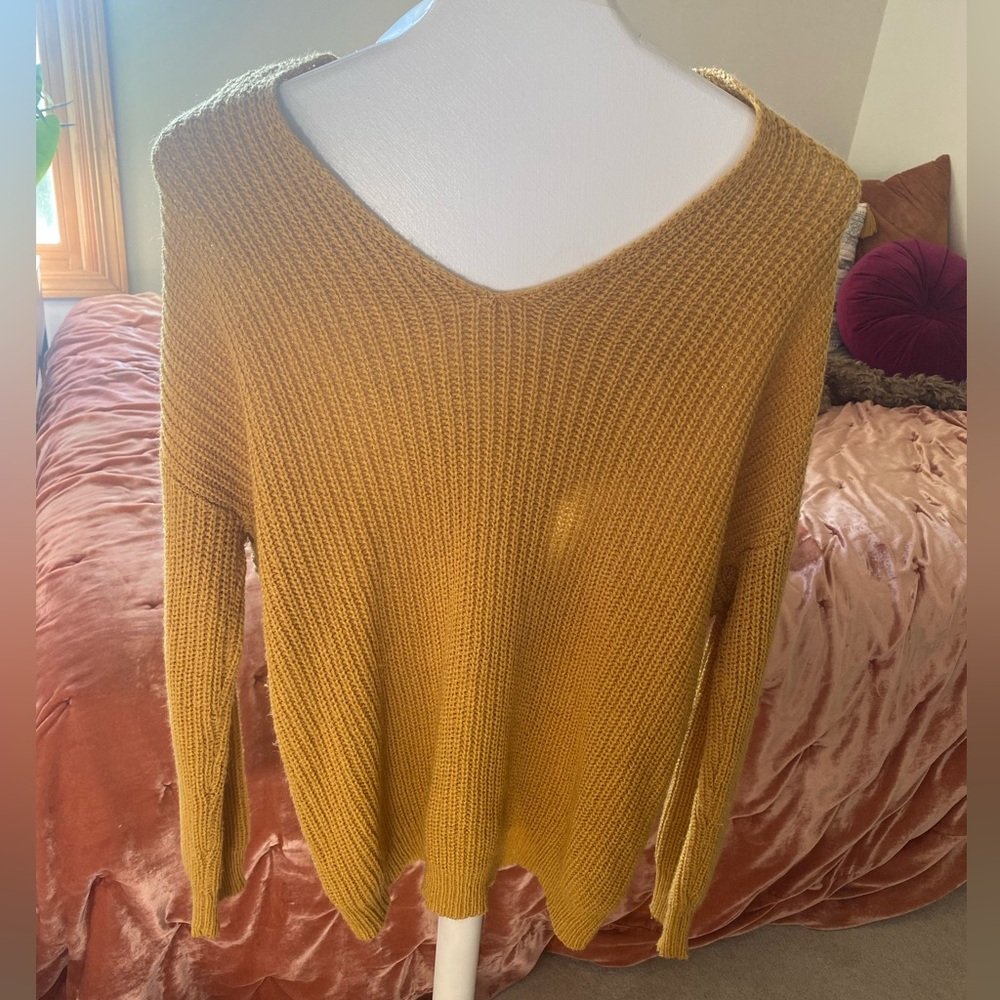 Francesca’s- Alya Mustard Yellow Sweater